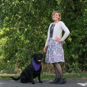 Beebop & Wally Dog Print Dress Size Small